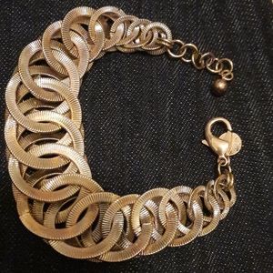 Isaac Mizrahi costume bracelet gold tone